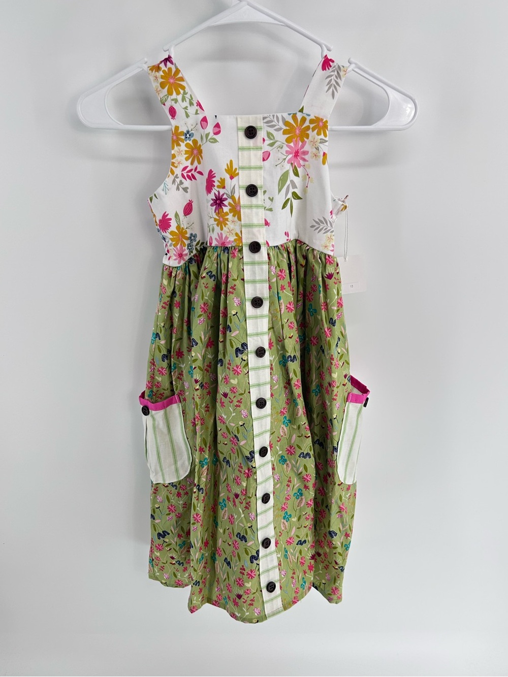 NWT Widdle Me Boutique Floral‎ Patchwork Dress - Size 12